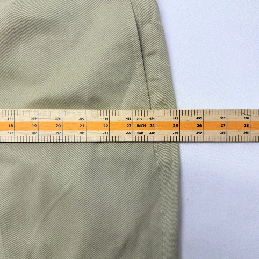 Tommy Bahama Relax Mens 40 Khaki 100% Silk Straight Leg Flat Front Pants